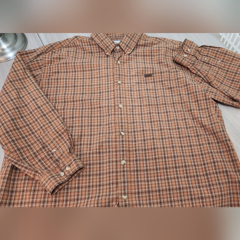 Carhartt Men’s 2XL Plaid Shirt Casual Button Down Long Sleeve